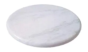 Rolimoli White Marble Handmade Anti Skid Bottom Chakla
