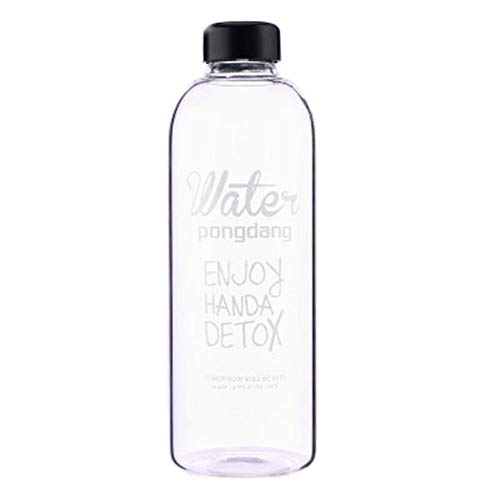 Tyrrrdtrd - Borraccia Portatile da 600/1000 ml, in plastica Trasparente, One Color, 1000 ml