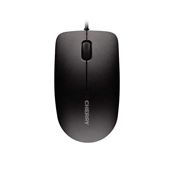 CHERRY MC 1000 - Ratón (Ambidextro, Óptico, USB, 1200 DPI, Negro)