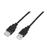  CABLEPELADO Cable USB 2.0 A/M-A/H 0.30 Metros Negro