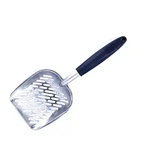 GOCTOS Cat Litter Scoop, Aluminum Alloy Sifter,Deep Shovel, Long Handle, Poop Sifting, Durable, Heavy Duty, for Litter Box,Jumbo Size