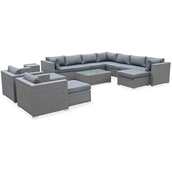 Alice's Garden - 13-14 seater rattan garden furniture large sofa set
