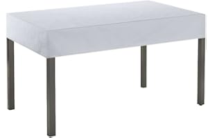 Kaufpirat Premium Abdeckplane 220x100x15 cm Essbank Sitzbank Holzbank Gartenmöbel Gartentisch Hülle Abdeckung Haube Schutzhülle Abdeckhaube 900 D, 500 g/m², 6.000 mm Wasserbeständigkeit Weiß