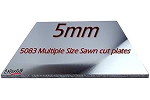 CABOODLE Aluminium sheet plate 5mm - MULTIPLE SIZE'S & PACK QTY'S - Great for DIY/Fixing Plates, crafts, mounts, stands, billets, blanks, trims, cappings, vehicle & trailer repairs to name a few.