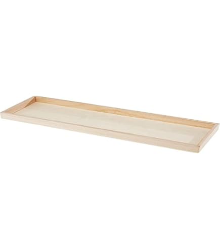 Set 2 Vassoi In Legno Rettangolari Rayher - 30x20 Cm E 39x28 Cm, Legno Naturale Per Decorare - Foto 12
