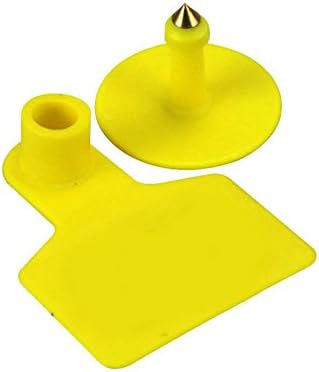 Plastic Universal Livestock No words Ear Tag Tool for Pig Identification Ear Tag Pack Of 100 yellow