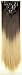 S-noilite 26 Inches (66cm) Full Head Clip in Hair Extensions Ombre Straight Dip Dye 8 Pcs Dark Brown to Ash Blonde