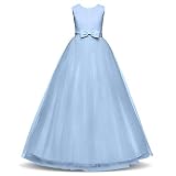 Fangxiang ✈ Dress Mädchen Kleider Armelos Brautjungfern Kleider Hochzeit Party Festliches Prinzessin Kleid,2-11 Jahre Alt