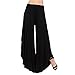 Produktbild Ba Zha HEI Frauen Layered Wide Leg Flowy Pants Hohe Taille Breite Beine Hosen Frau Irregulär Gemütlich Weite Beinhosen Mädchen Hose Lang High Waist Skinny Slim