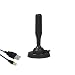 Produktbild HIDB Digital Freeview HD-Antenne - High Gain Aktive 30dBi TV-Antenne, eingebauter Verstärker, Separates USB-Netzteil Kabel, Magnetfuß für DVB-T-Fernseher, DAB-Radio, schwarz