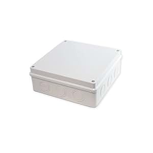 Abzweigdose 200 x 200 x 80 mm Lichtgrau Abzweigkasten IP 65 Aufputz