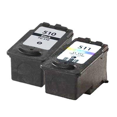 UCI 2x Compatibles PG-510 (PG-512) CL-511 (CL-513) Cartouches d'encre pour Canon Pixma iP2700, iP2702, MP230, MP235, MP240, MP250, MP252, MP260, MP270, MP272, MP280, MP282, MP480, MP490, MP492, MP495, MP499, MX320, MX330, MX340, MX350, MX360, MX410, MX420