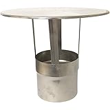 SCHMÜCKENDES ELEMENT: Hochwertiger Edelstahl der Kamin-Abdeckung führt zu optischer Aufwertung der Kaminrohre | Kein gefährlicher Rauchgas-Rückstau | Verhindert das Nisten von Vögeln