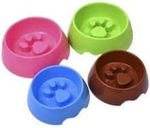 Diamond Pets Healthy Slow feeding eating dog cat bowls Pet Bowl Dogs cats large small water wet Dry food (large, Pink)