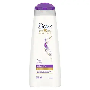 Dove Daily Shine Shampoo 340 ml, For Dry and Damaged Hair, Strengthening Shampoo Gives Smooth and Strong Hair - Mild Daily Shampoo for Men & Women