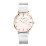 ROSEFIELD Premium Gloss Metallic Weiß/Gold Rosa Uhr SHMWR-H3