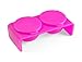 niceeshop(TM) 1 Set(2pcs) Plastic Double Dappen Dish Nail Art Acrylic for Liquid Power Tool-Pink