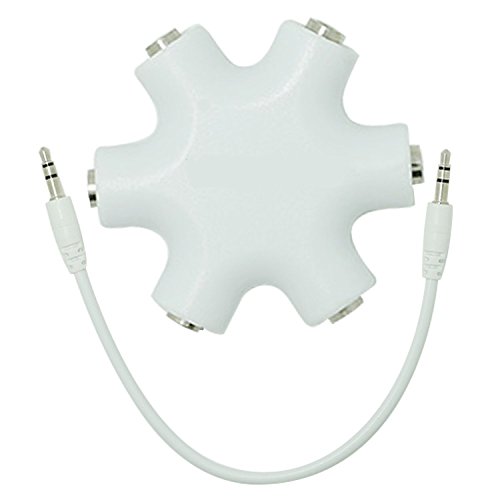Preisvergleich Produktbild Aux Splitter Adapter / Hochwertiger Multi-Audiosplitter / 5-Fach Klinkenverteiler / Für 3,5mm Klinkenstecker / Zum Anschließen von Mehreren Kopfhörern / Gemeinsame Nutzung ohne Qualitätsverlust