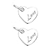 Produktbild 925 Sterling Silber Anhänger "love Charm Herz Ergebnisse selbstgemachten Schmuck, Sterling Silber, silber, 9mmx10mm