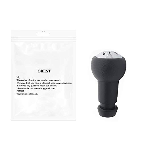 OBEST B3506DB Pomos de Palanca de Cambios (Negro&Plata)