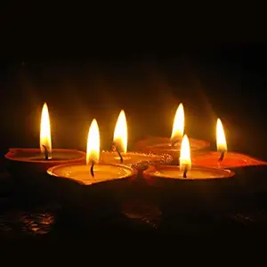 Wauood Diwali Deepawali Diya Hand Craftings Traditional Handmade Clay Hand Crafted Terracotta Lamps Puja Decoration Oil Lamp Decor with Diya Batti (51)