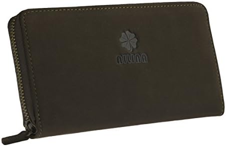 Men Wallet,Unisex Genuine Real Soft Matte Leather Men's Notecase Wallet Purse with Coin Pocket,Credit Card Slots Gift Boxed by Ailina (Zip-closured long type)