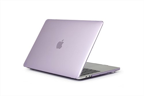 Preisvergleich Produktbild elecfan MacBook Air 12 Zoll Hülle, Crystal Clear Transluzente Hartplastik Schutzhülle, Leichte Abdeckung für Apple MacBook 12"(A1534 Neueste Version 2017 / 2016 / 2015), Violett