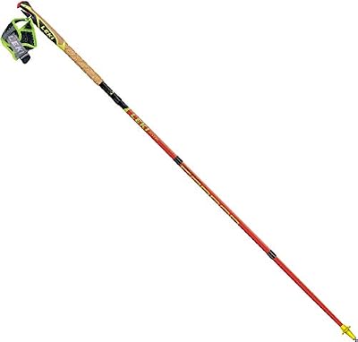 LEKI Mixte - Adulte Micro Trail Pro Trailrunning Bâtons, 6492585, Neon Red-Darkred-Grey-White-Neon Yellow, 115cm