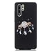Produktbild LeviDo Kompatibel für Huawei P30 Pro Hülle Silikon Bumper Neu Hüllen Schutzhülle Kreativ für Huawei P30 Pro Weich Gummi Ultra Dünn Stoßstange Schwarz Handyhülle Cover, Raumfahrzeug