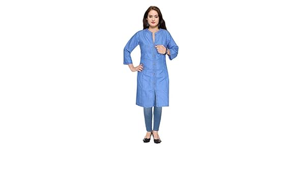 denim frock kurti