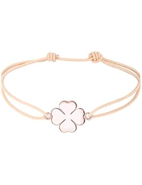 Elli Damen-Armband Kleeblatt 925 Sterling Silber vergoldet 17 cm 0206781016_17