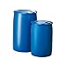 Produktbild Certeo Kunststofffass mit Stopfen | Blau | 120 l | Leerfass Standfass Rundfass Lebensmittelfass Lebensmittelecht Tonne