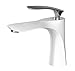 Produktbild YLG Wasserhahn Bad Armatur Mischbatterie Waschtischarmatur Badarmatur Einhebelmischer Waschbeckenarmatur, Verchromung, Rostschutz,White