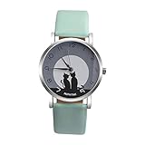 Armbanduhren Mode-Accessoires, M?nner Frauen Sch?ne Katze Quarz Analoge Arabische Zahlen Party Datum Paar Armbanduhr - Gr¨¹n