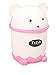 Moolecole Cute Pink Creative Plastic Trash Bin Table Office Desk Mini Dustbin Trash Can