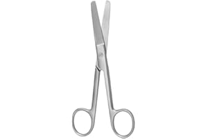 UNI TOOLS Dressing Scissors 14cm, First Aid, Vets, Pet Grooming, Nurses, Home Office Use (Blunt Blunt Straight)