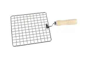 Royals Square Barbeque Jali Roti Roast Grill Papad Roaster Chapati Toast Grill Wooden Handle paneer tandoor net (20 cm)