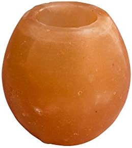 Salt Kingdom Natural Himalayan Salt Crystal Lamp Air Purifier and Ionizer Apple Style Round Tea Light Apple Candle Holder Shape Night light