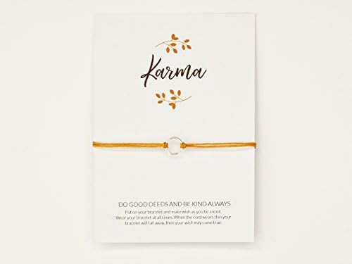 Karma wish bracelet, gift for yogi, boho style jewellery