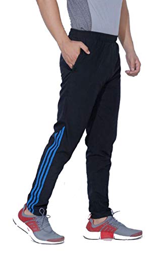 Lycra Lower Track Pants (Blue Stripes 