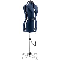 Singer DF250, Maniquí de costura ajustable Torso coser, Azul, S/M (talla 38-44)