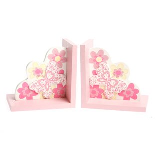 Wooden Butterfly Bookends