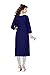 HF HOLYDAY FASHION Girls Rayon A-Line Kurti (Medium, Blue)