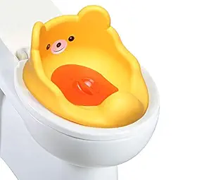 BLEQYS Teddie Baby Potty Training Seats - Potty Toilet with Removable Tray & Potty Chair Cum Seat Potty Seat for Kids 1-5 Years for Toddler Boys Girls (Yellow)