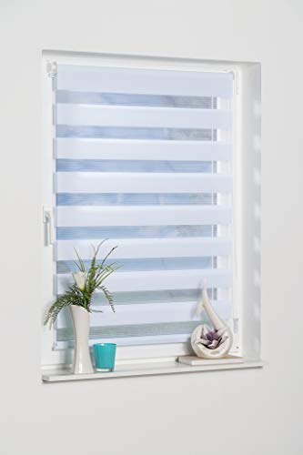 K-home - Estor Doble (fijación sin Agujeros), Blanco, 35 x 150 cm (B x L)