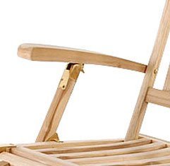 SAM® Teak-Holz Deckchair, Liegestuhl, Sonnenliege, verstellbare Liege aus Massivholz, zusammenklappbar, platzsparend zu verstauen im Winter, optimaler Liegekomfort [521329] - 3