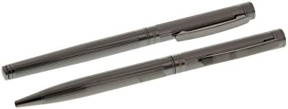 Stratton of Mayfair Roller Ball &amp; Biro Pen Set Gunmetal