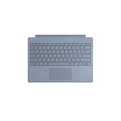 Microsoft FFP-00124 Clavier Signature Type Cover pour Surface Pro - Compatible Surface Pro 3/4/5/6/7 (Alcantara, Rétroéclairage LED, Pavé Tactile en Verre) - Bleu Glacier [Nouvelle Couleur 2019]