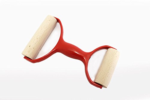 MAAJ® DOPPEL-TEIGROLLE ROLLHOLZ TEIGROLLER EINHAND BACKBLECHROLLE BASTEL-WALZE - 2