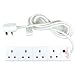 Price comparison product image Mains Extension 4 Way Surge Protected 2Mtr